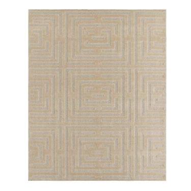 Imagem de Tapete para Sala Realce Eden 60 Areia 1,50x2,00m - J Serrano