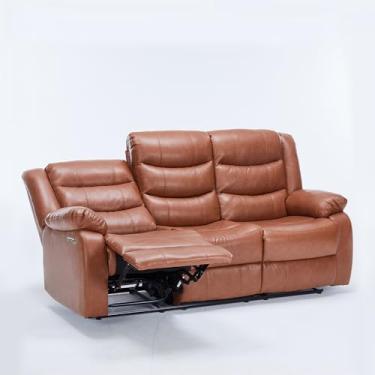 Imagem de Poltrona Sala de Cinema Reclinável Elétrica Hollywood 3 Lugares Massagem Aquecimento Entrada USB/USB-C PU G94 - Gran Belo