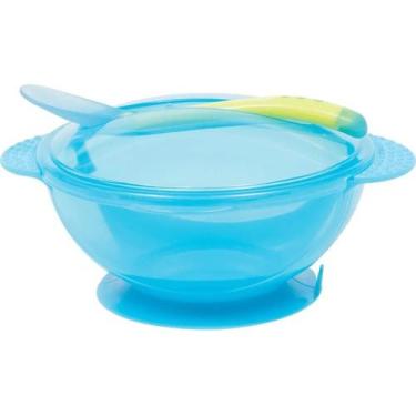 Imagem de Kit Alimentação Bebe Pratinho Bowl com Ventosa e Tampa Colher que Muda