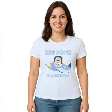 Imagem de Camiseta Ursinho Aviador Avião Urso Estampa Personalizada - UseP4, Bra