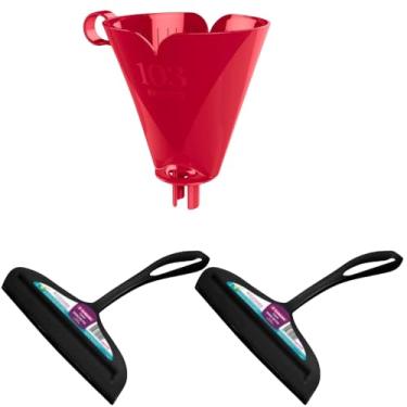 Imagem de Kit 2 Rodo de pia Preto e 1 Suporte de Café 103 Vermelho