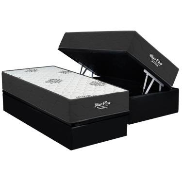 Imagem de Cama Box Baú Solteiro + Colchão Ortopédico Inovaflex Star