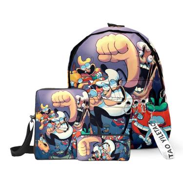 Imagem de Conjunto de mochilas Pizzas Towers Anime School 3 unidades/lote para crianças