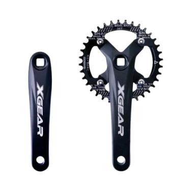 Imagem de Pedivela De Bicicleta Em Liga De Alumínio Preto Com Furo Quadrado 104B