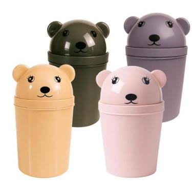 Imagem de Lixeira Infantil Tampa Decorativa 10L Quarto Mesa Escritório Crianças 