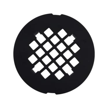 Imagem de Tampa Ralo Chuveiro de Encaixe, 10,8cm Diâmetro Exterior Aço Inoxidável Grelha Filtro Ralo de Chuveiro Redonda Preta para Casa Banho