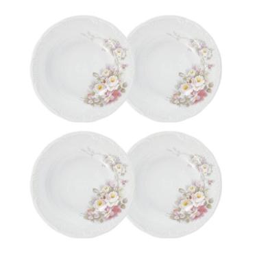 Imagem de Jogo 4 Pratos Fundos Eterna 23 cm Porcelana Schmidt