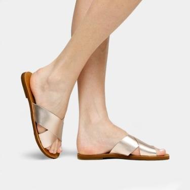 Imagem de Rasteira AnaCapri Tira Cruzada Feminina-Feminino