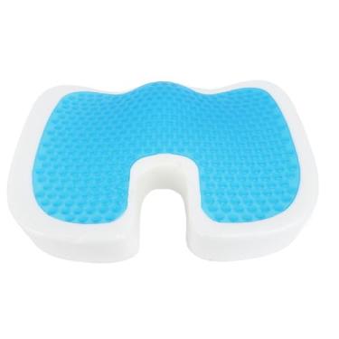 Imagem de Dioche Almofada de Assento de Espuma Viscoelástica Cadeira de Escritório Ergonômico Em Formato de U Com Resfriamento Em Gel Suporte Confortável para Trabalho Prolongado ou Viagem