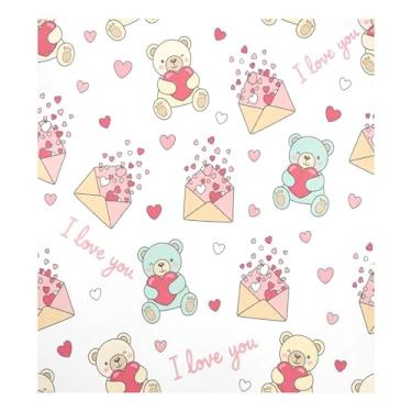 Imagem de Blueangle Capa magnética para lava-louças ursinhos de pelúcia dos namorados, decoração da capa frontal da máquina de lavar louça, adesivos de eletrodomésticos, adesivos de eletrodomésticos, 58 cm C x