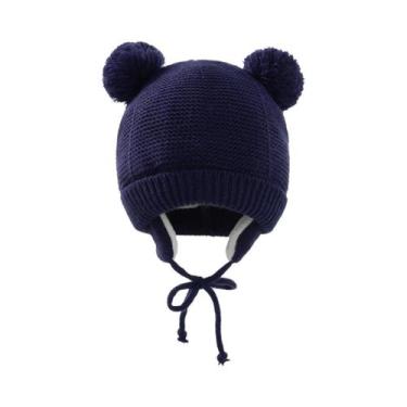Imagem de Conjunto De Gorro E Luvas De Inverno Unissex Para Bebês, Gorro De Lã Q
