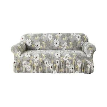 Imagem de Capa De Sofá Antiderrapante Elástica Estampada Protetor De Móveis Para