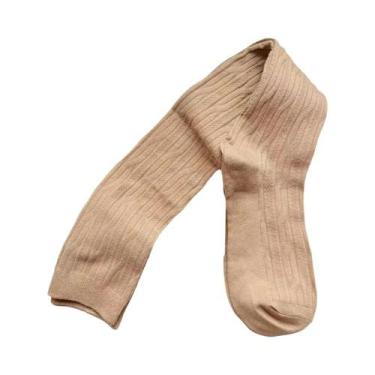 Imagem de Meias Longas De Inverno Femininas Tricotadas Até a Coxa Em Cores Sólid