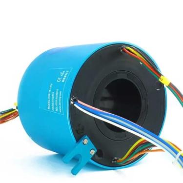 Imagem de Anel deslizante oco diâmetro do furo 50 mm 18 circuitos 10A anel deslizante para pedestal guindastes indexação/mesas giratórias pneumáticas giratórias