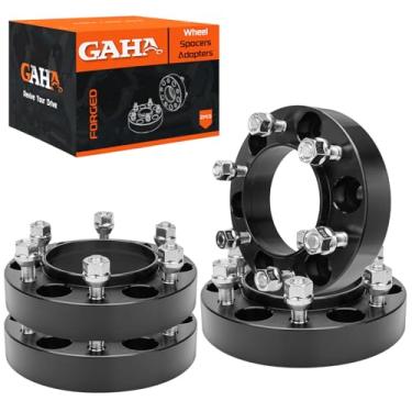 Imagem de GAHA Espaçadores de roda forjados 6 x 5,5 cm de espessura 106 mm furo do cubo M12x1,5 pinos 4 peças