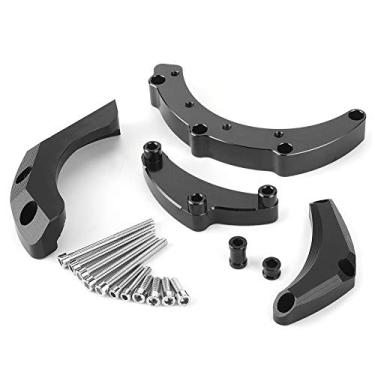 Imagem de KIMISS Protetor de Caixa de Motor de Motocicleta Crash Pad e Sliders Protector para MT-09 FJ-09 XSR900 2014-2017 - Liga de Alumínio, Fácil Instalação, Proteção contra Colisões (Preto)