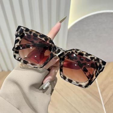 Imagem de Armações de óculos quadradas retrô chiques para mulheres e homens, lentes transparentes elegantes, óculos de armação quadrada para uso diário e estilo urbano, Estilo 2, One Size