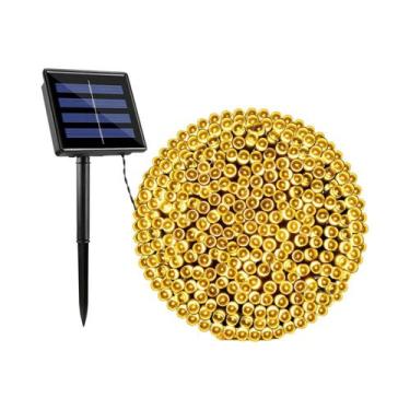 Imagem de Luzes De Cordão LED Solares À Prova d'Água 32m 8 Modos Decoração De Ja