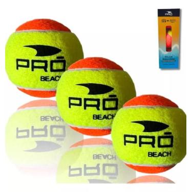 Imagem de Kit 3 Bolas Beach Tennis Pró Itf Areia Bolinha Tênis Praia - PRÓ BEACH