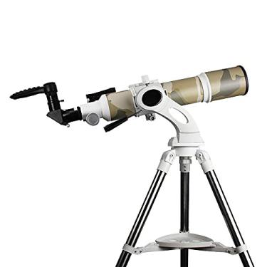 Imagem de pcagfaajmh Telescópio para crianças iniciantes acessórios de telescópio com suporte para telefone e tripé ajustável, telescópio refrator astronômico, bom parceiro para ver a lua e o planeta