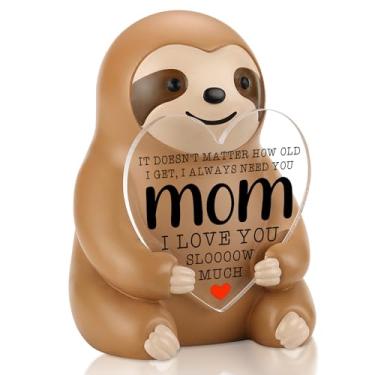 Imagem de CINRLLA Presente de mãe preguiça da filha filho, estatueta fofa I Always Need You para mulheres, mães, decoração de mesa de agradecimento para mãe, aniversário, Natal, Dia das Mães, presente de