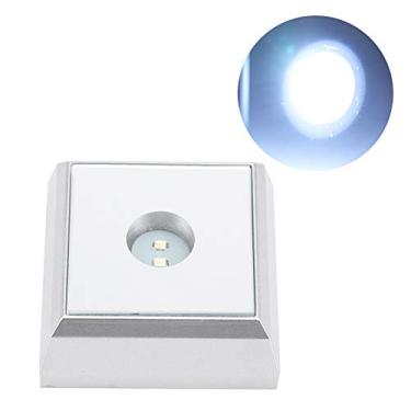 Imagem de Naroote Suporte de Lâmpada LED Base de Exibição Espelhada Com Luzes Coloridas 4 Contas de LED Super Brilhantes para Exibição de Estátua de Cristal e Acrílico Operada por Bateria para Decoração de