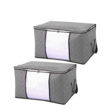 Imagem de Saco Organizador Para Cobertor Caixa Organizadora Casaco Guarda Roupa Grande Caixa De Roupas(KIT2)