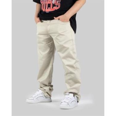 Imagem de Calça Your Face Sarja Off - Bege-Unissex