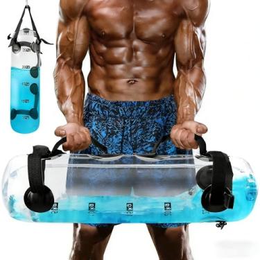 Imagem de Tanque de maré, saco de pancada de água e pesos aqua dupla finalidade adulto nível de água ajustável para treino saco de areia treinamento de força alternativa bolsa de areia portátil estabilidade