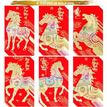Imagem de Envelopes vermelhos vietnamitas chinês asiático vietnamita ano novo lunar dinheiro da sorte envelope vermelho bolso ano do cavalo 2026 decorações Li Xi para dinheiro 36 peças