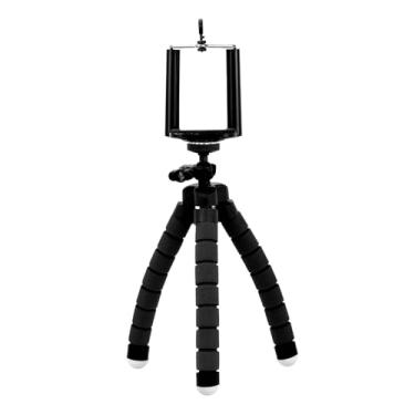 Imagem de Tripé de telefone flexível ajustável com esponja estilo perna de polvo desktop mini suporte portátil com clipe para celular smartphone câmera digital, gira 360°, leve
