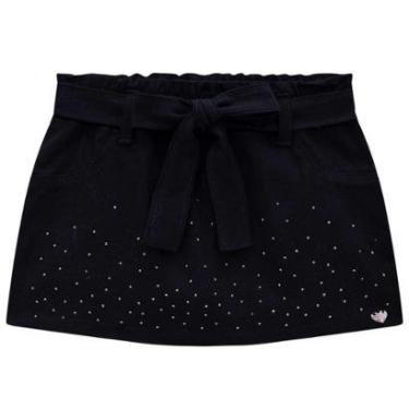 Imagem de Shorts Saia Em Sarja Preto com Strass Kukiê-Feminino