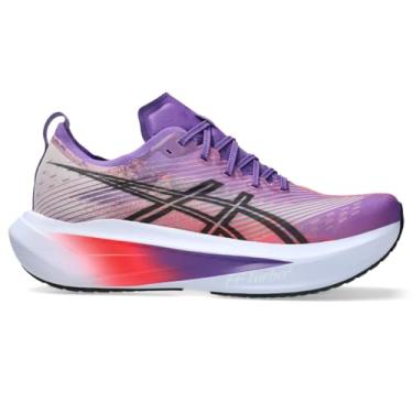 Imagem de ASICS Tênis de corrida unissex MEGABLAST, Edo roxo/preto, 9 Women/7.5 Men