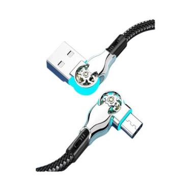 Imagem de Cabo De Carregamento Rápido USB a Para Tipo C Com Rotação De 180 Graus