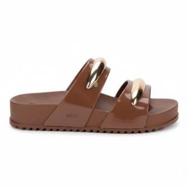 Imagem de Chinelo Feminino Papete Zaxy Metal Dourado Casual 19272-Feminino