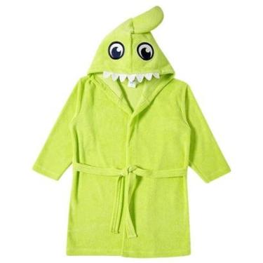 Imagem de Roupão Praia Infantil Atoalhado Shark Verde Limão Tip Top-Unissex