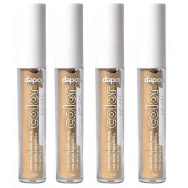 Imagem de Kit 4 Corretivo Líquido Matte Na Cor Amarelo - Dapop