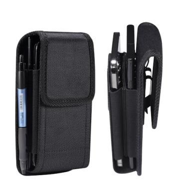 Imagem de Capa com coldre duplo para 2 telefones para Samsung Galaxy A15 5G A14 5G A54 A35 A13 A32 A23, S24 Plus, S24 Ultra, S23 Fe, Note 20 10 9 Moto 2023 G 5G G Stylus Pixel 8 Pro iPhone 14 Plus 13 Pro Máx