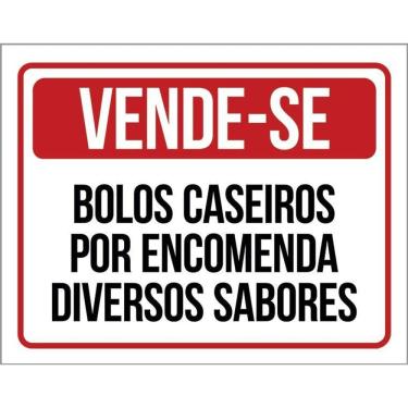 Imagem de Placa Vende-Se Bolos Caseiros Por Encomenda 36X46