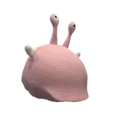 Imagem de UGPLM Capa para capacete de esqui, acessório fofo e criativo, protetor macio de tricô para gorro, acessório de inverno para skate, Rosa