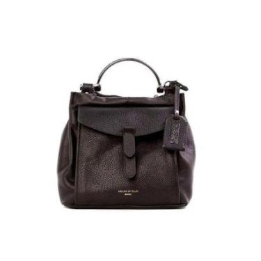 Imagem de BOLSA FEMININA EM COURO ALÇA DE MÃO PRETA "AGATHA SOARES"-Feminino