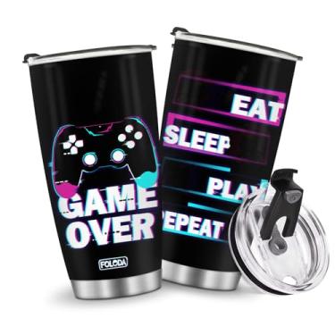 Imagem de Copos isolados de 590 ml, copo de caneca de aniversário, presentes de Natal para homens, pai, avô, meninos, acessórios essenciais de viagem, acessórios indispensáveis para jogos de acampamento com