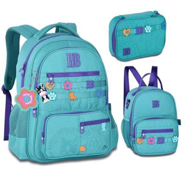 Imagem de Kit Rebecca Bonbon Flower Power Mochila Estojo Lancheira Oficial Cor:V