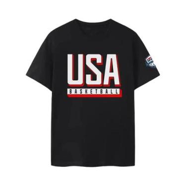 Imagem de Camiseta De Manga Curta Com Estampa Da Seleção Nacional De Basquete Do