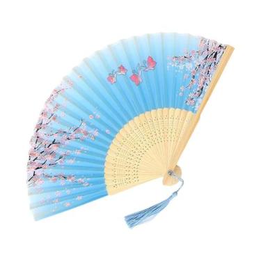 Imagem de Leque De Dança Elegante Com Cabo De Madeira E Franjas Para Mulheres, E