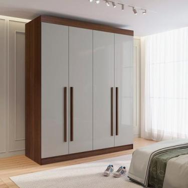 Imagem de Guarda-roupa Solteiro 100% Mdf 4 Portas 3 Gavetas Paris Plus - D Doro