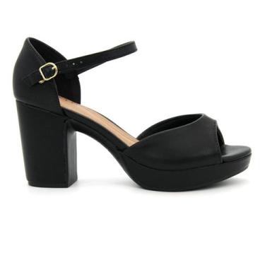 Imagem de Sandalia Beira Rio Original Calcanhar Fechado Feminino 223, 37, Preto