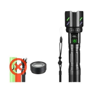 Imagem de Lanterna Tática LED De Alta Potência 200000LM Recarregável Tipo-C Com 