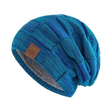 Imagem de Gorro Feminino Multicolorido De Inverno Quente E Moderno Em Tricô Esti