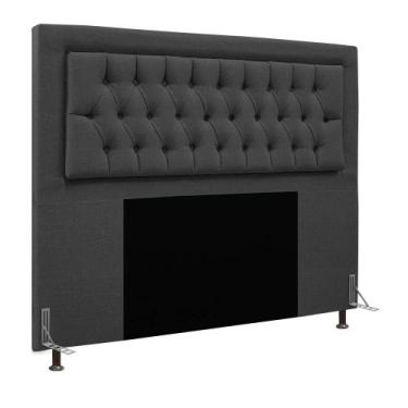 Imagem de Cabeceira Turquesa Para Cama Box Casal 140 cm Linho - D'Rossi - DRossi